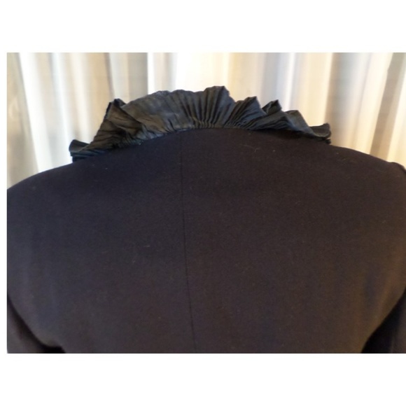 NEW Christian Dior 2 Elegant Black Silk Wool Small - Picture 7 of 8